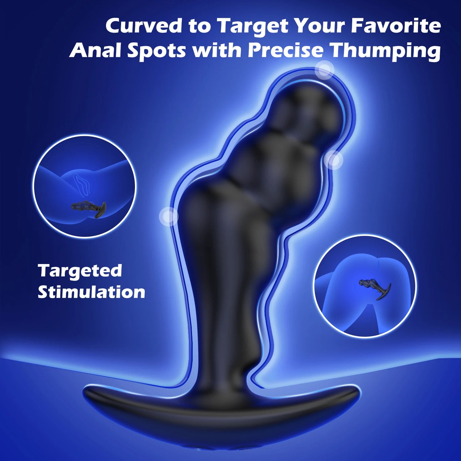 シリコーン前立腺マッサージャー＆アナルプラグバイブレーター 男性用Gスポット刺激器