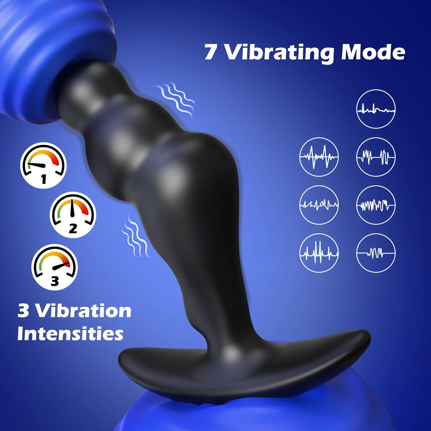 シリコーン前立腺マッサージャー＆アナルプラグバイブレーター 男性用Gスポット刺激器