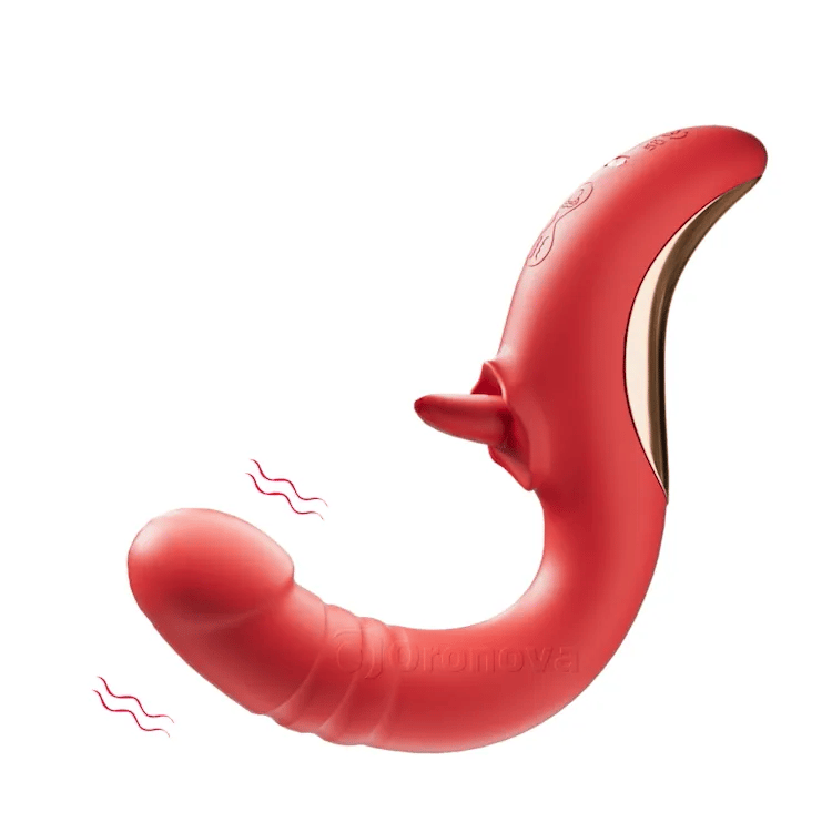 Gスポットを舐めるバイブレーター - ピストン運動＆振動