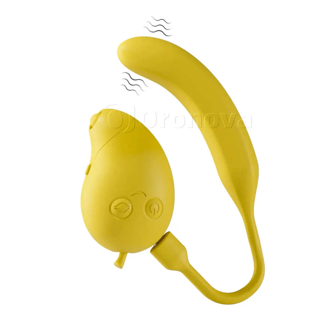 マンゴー＆バナナ 2-in-1 二重刺激 吸引・タッピング Bluetoothバイブレーター