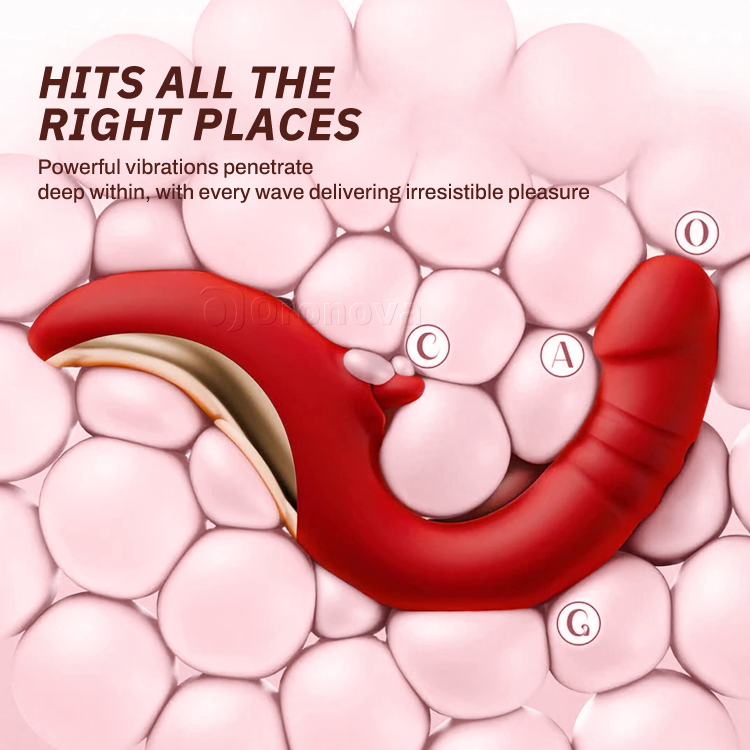 Gスポットを舐めるバイブレーター - ピストン運動＆振動