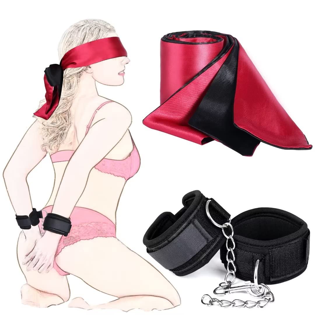 BDSM ボンデージセット 手錠付き 拘束プレイ用